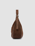 GHINZA 002 - Brown Suede Shoulder Bags - thumb image 5,side view