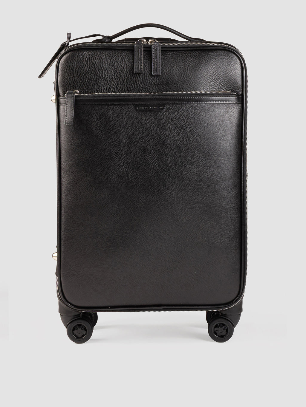 GULLIVER 001 - Black Leather Suitcase - image 1,side view