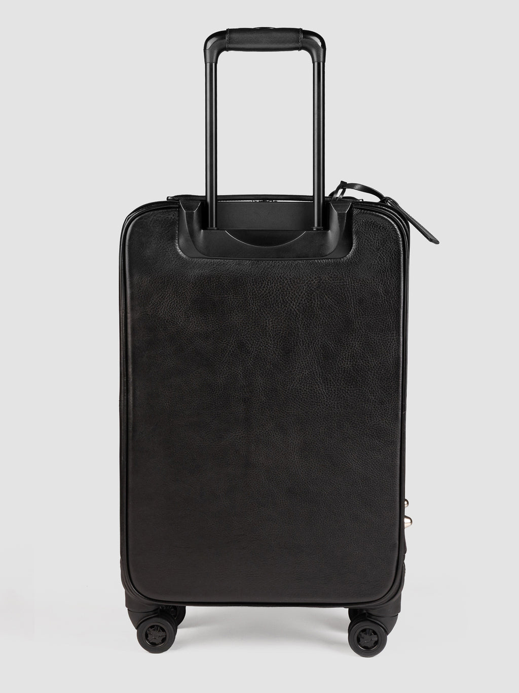GULLIVER 001 - Black Leather Suitcase - image 5,side view