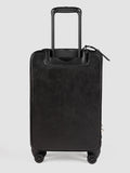 GULLIVER 001 - Black Leather Suitcase - thumb image 5,side view
