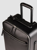 GULLIVER 001 - Black Leather Suitcase - thumb image 4,side view
