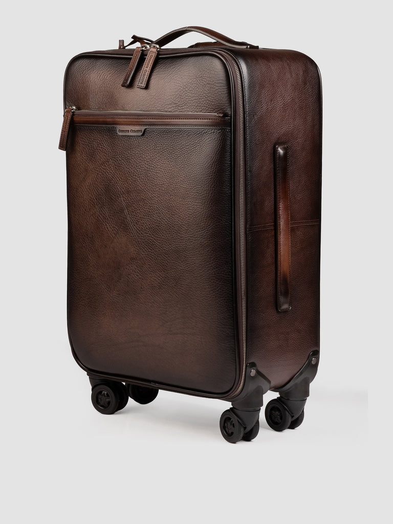 GULLIVER 001 - Brown Leather Suitcase
