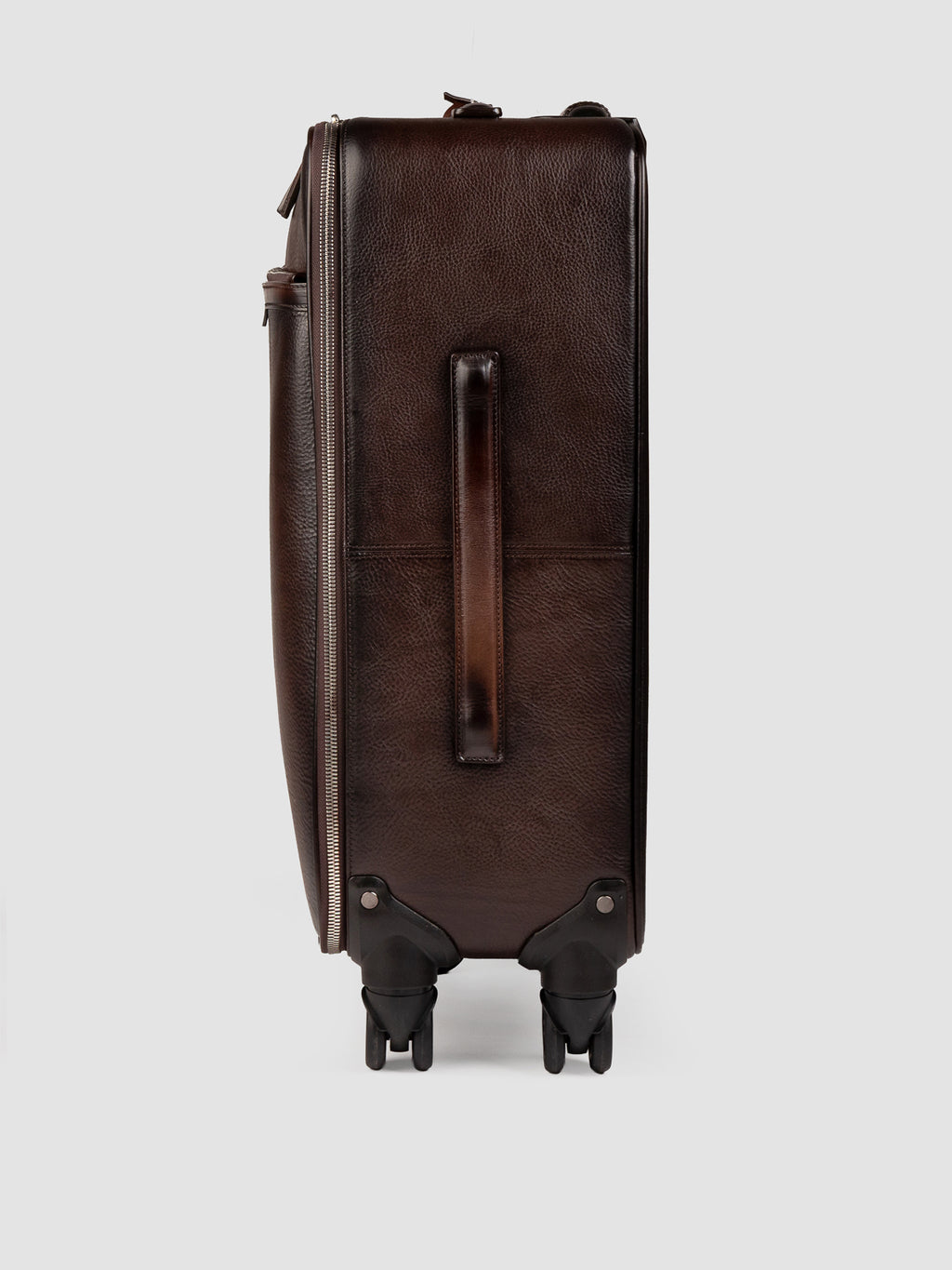 GULLIVER 001 - Valigia in Pelle Marrone - image 6,side view