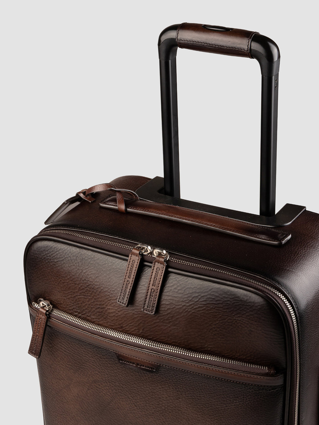 GULLIVER 001 - Valigia in Pelle Marrone - image 4,side view