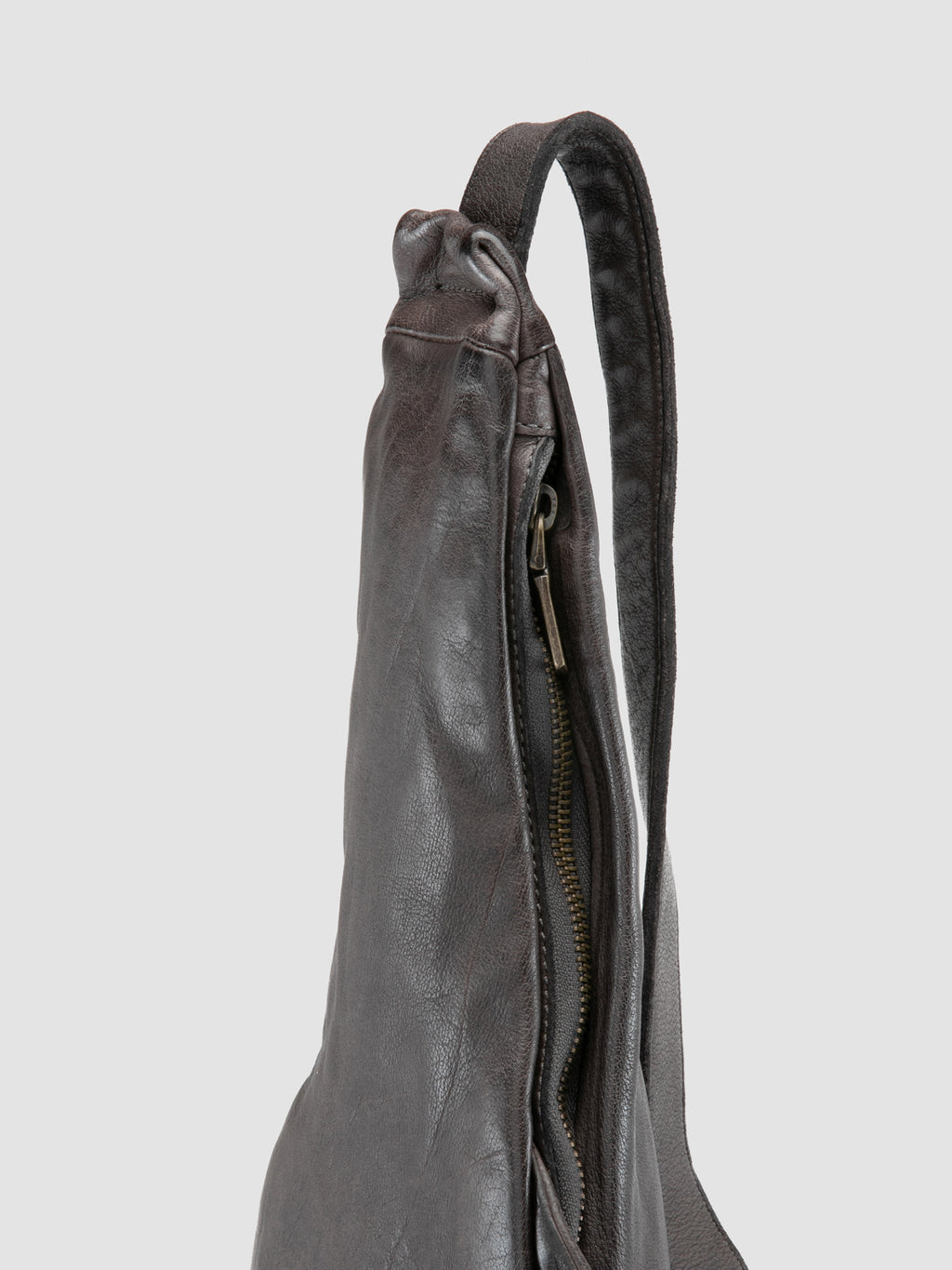 HELMET 30 - Marsupio in Pelle Grigia - image 3,side view