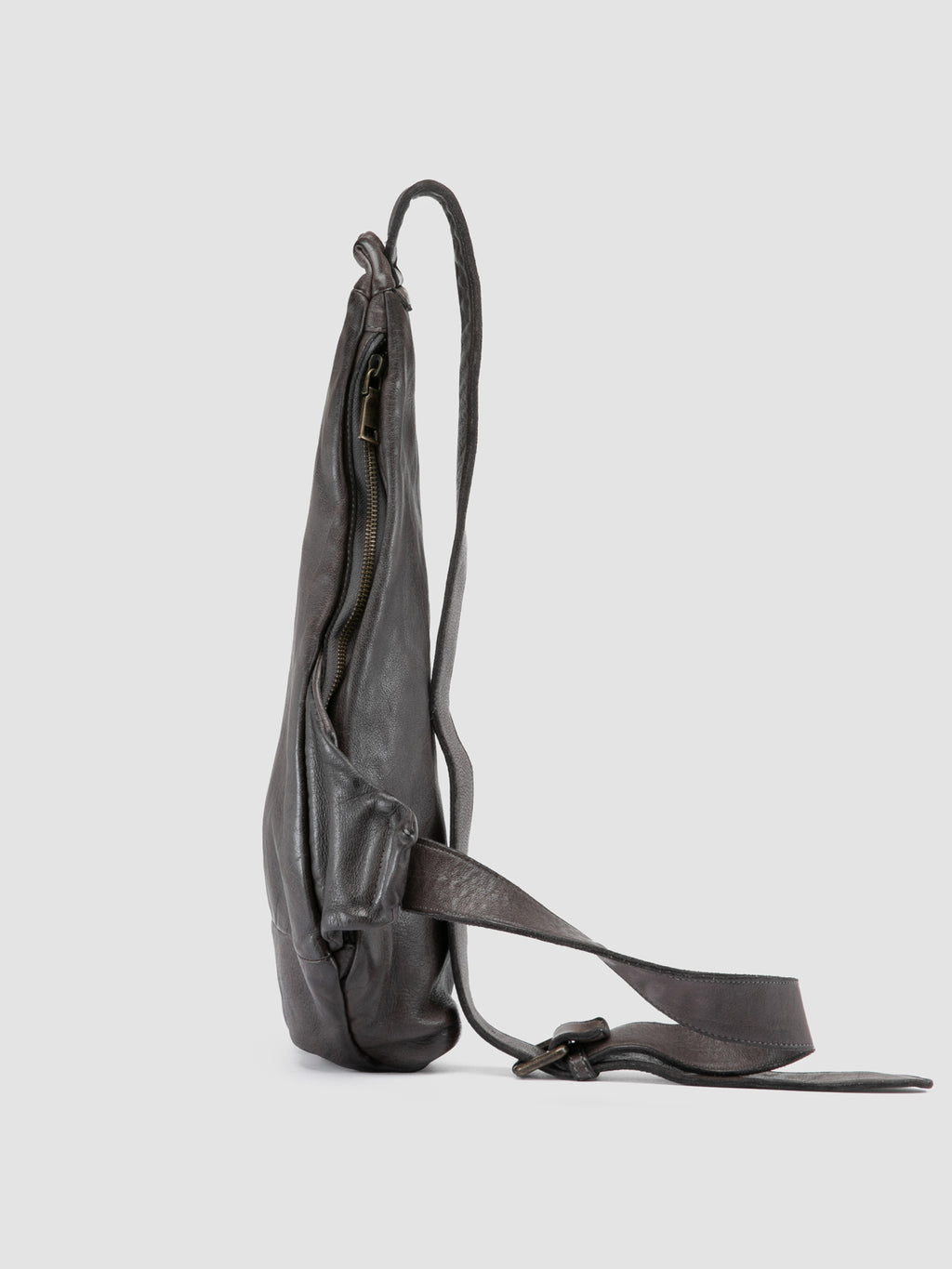 HELMET 30 - Marsupio in Pelle Grigia - image 6,side view