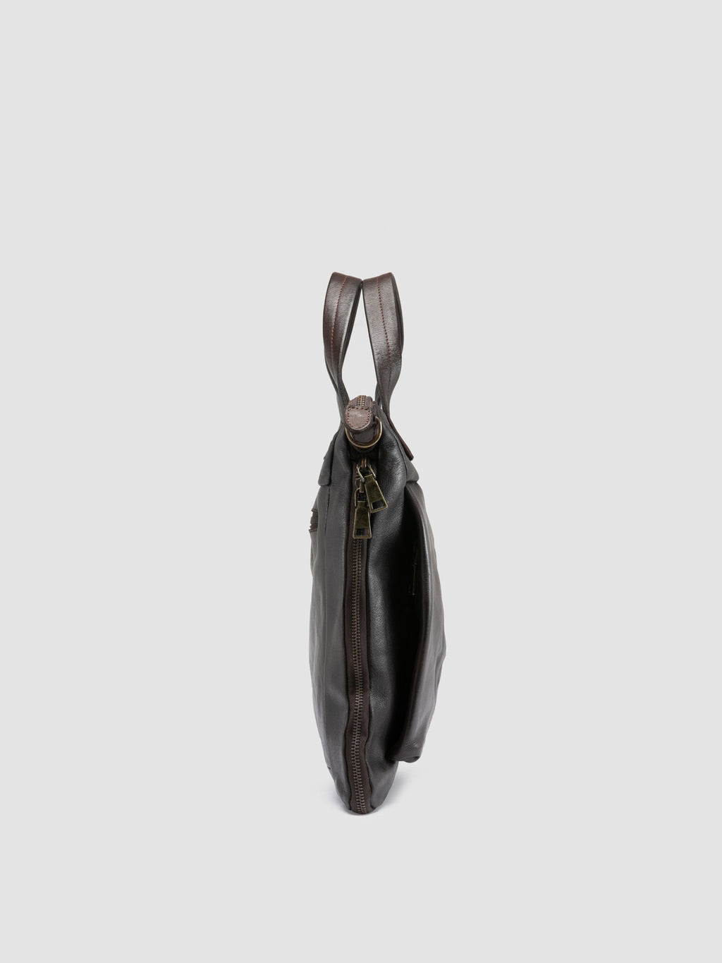 HELMET 046 - Brown Leather Briefcase