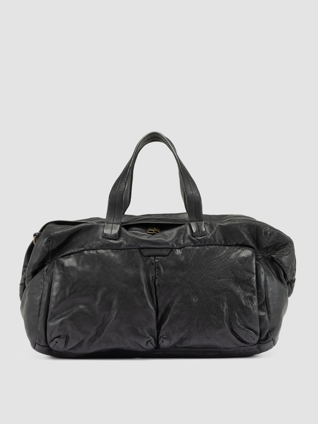 HELMET 049 - Black Leather Weekend Bags - image 3,side view