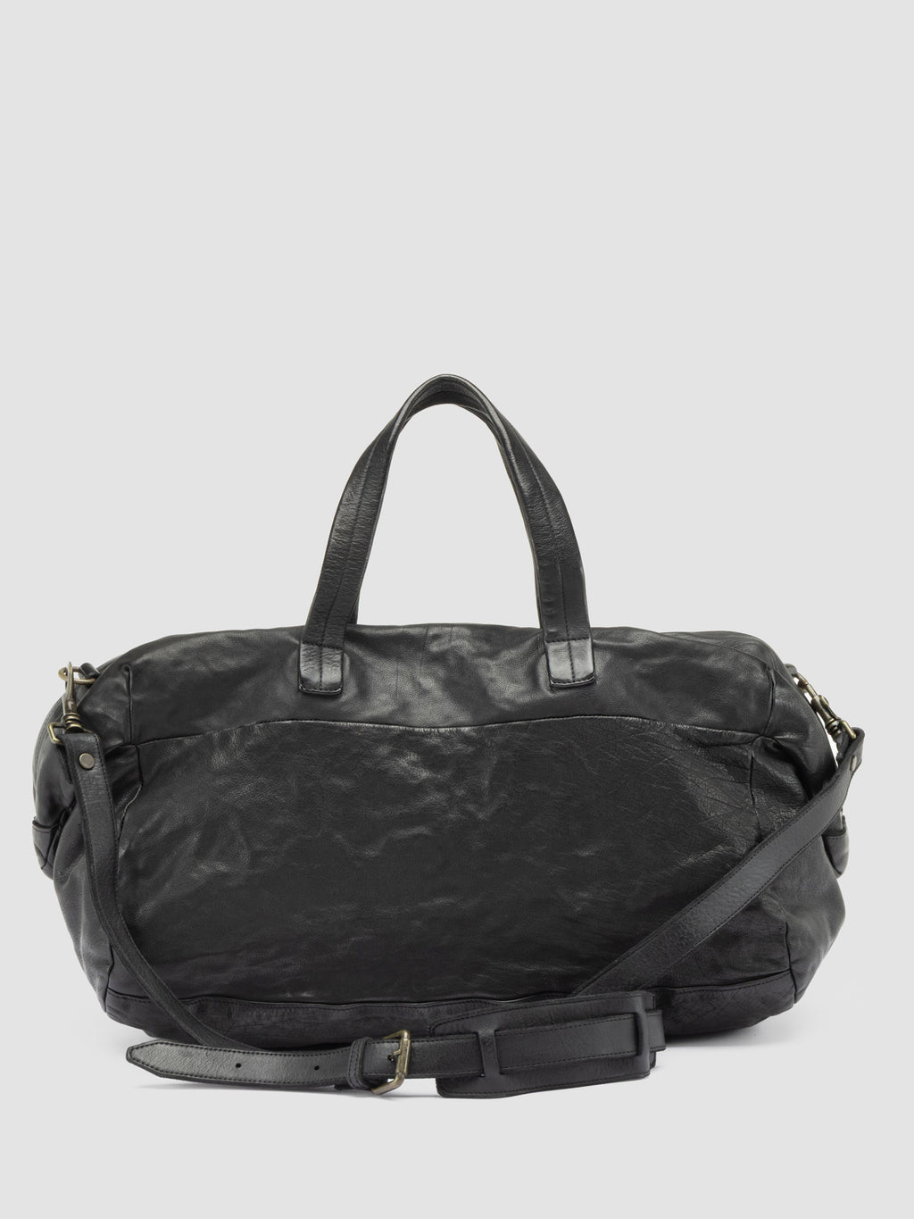 HELMET 049 - Black Leather Weekend Bags - image 5,side view
