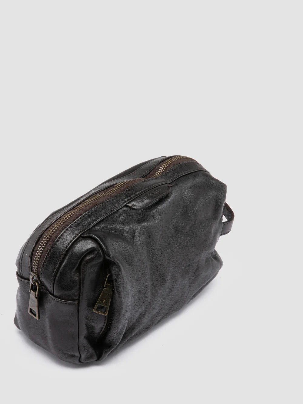 HELMET 054 - Brown Leather Pouch - image 2,side view