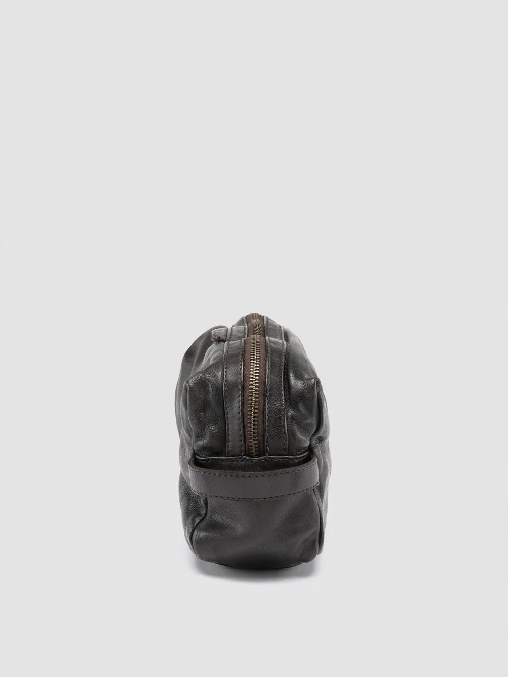 HELMET 054 - Brown Leather Pouch - image 5,side view