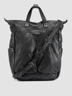 HELMET 055 - Schwarzer Lederrucksack