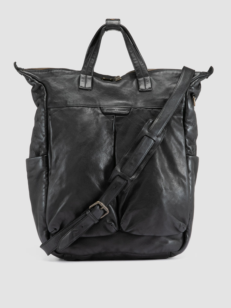HELMET 055 - Green Leather Backpack