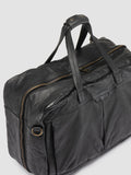 HELMET 056 - Black Leather Travel Bag - thumb image 2,side view