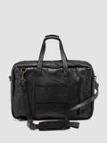 HELMET 056 - Black Leather Travel Bag - thumb image 4,side view