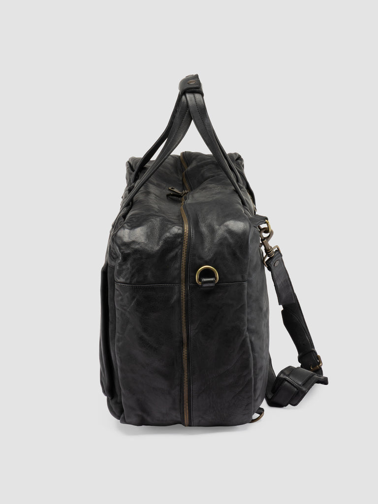 HELMET 056 - Borsa Weekender in Pelle Nera