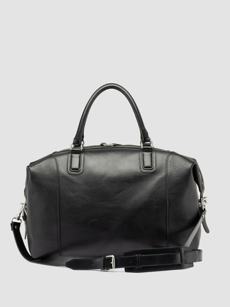 JULES 006 - Black Leather Travel Bag