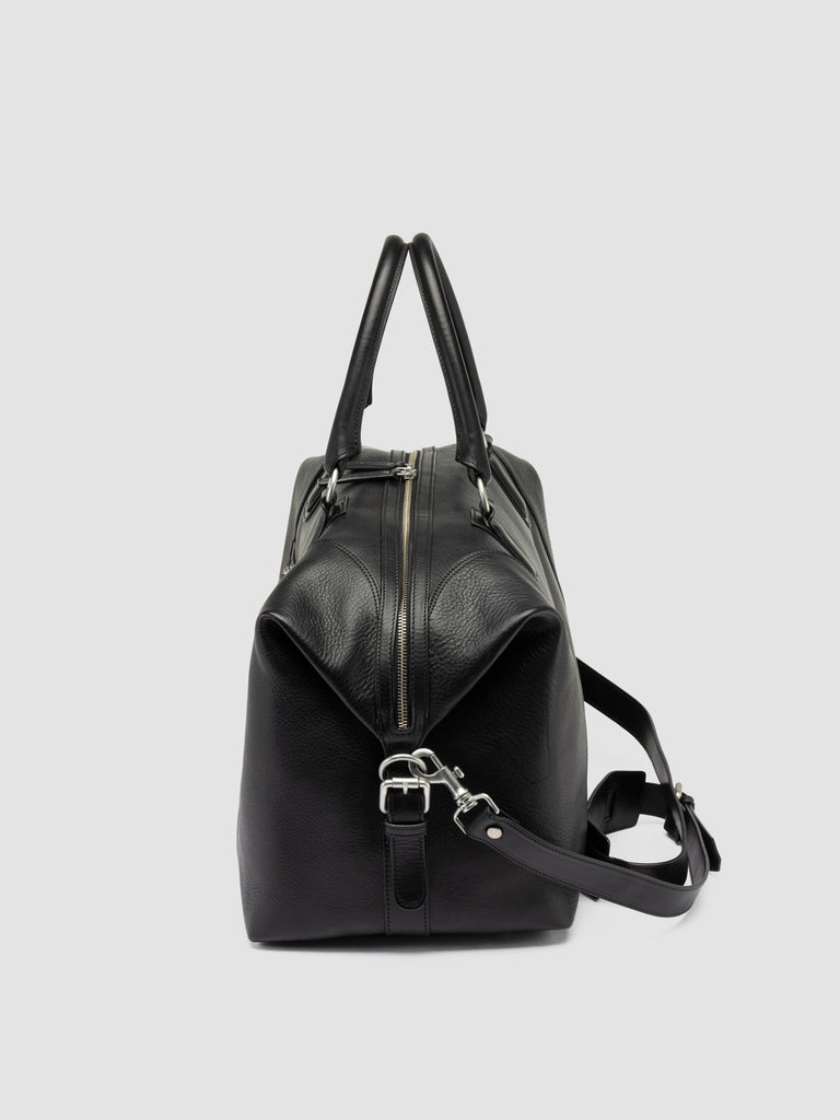JULES 006 - Black Leather Travel Bag