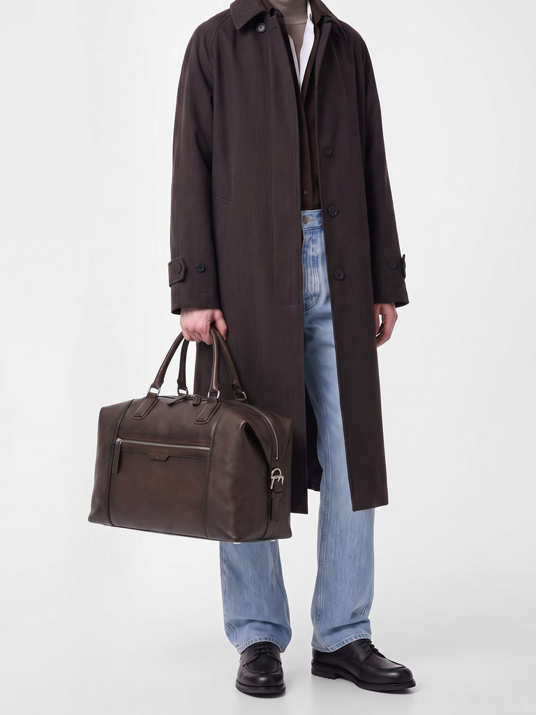 JULES 006 - Borsa da Viaggio in Pelle Marrone
