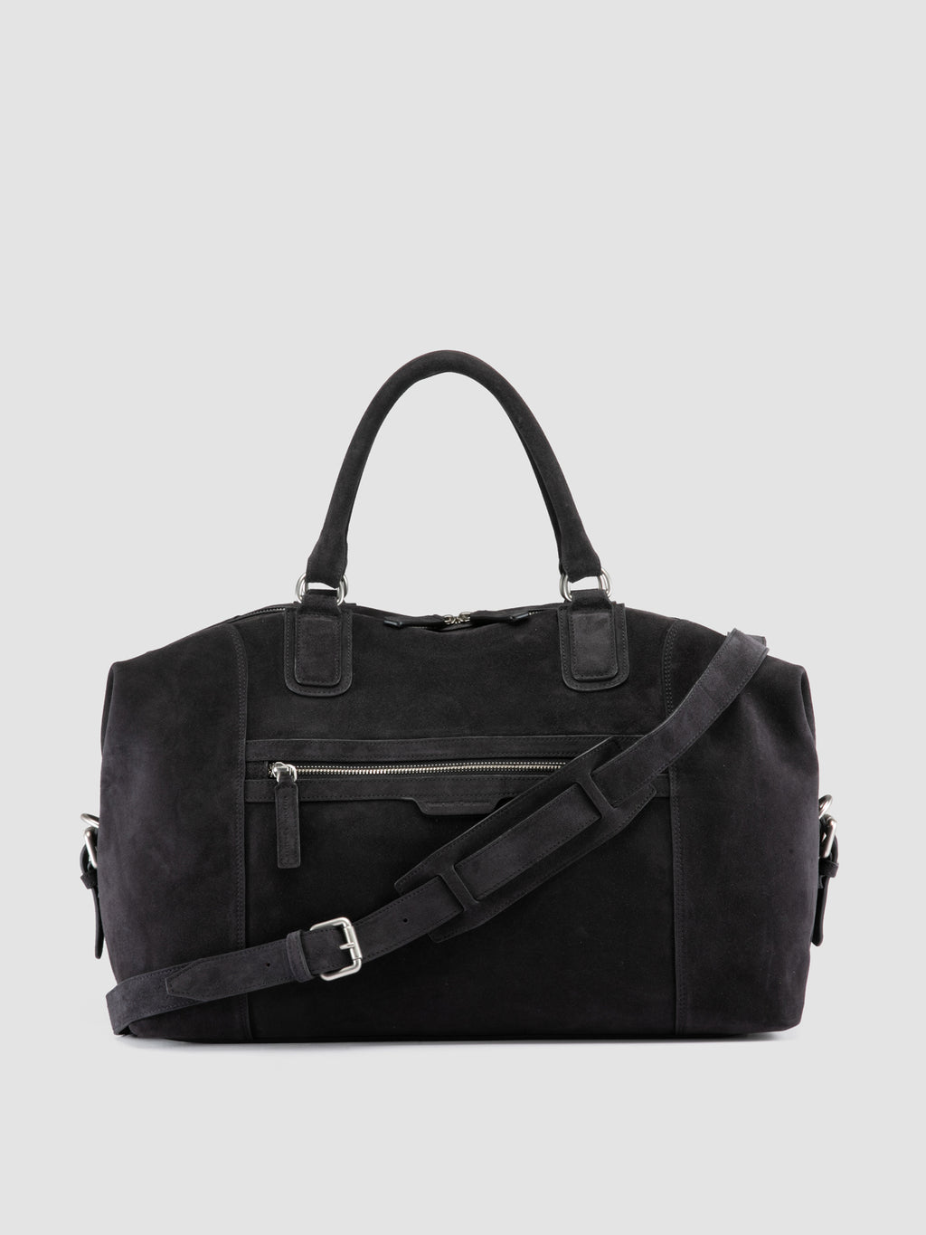 JULES 006 - Braune Reisetasche aus Wildleder - image 1,side view