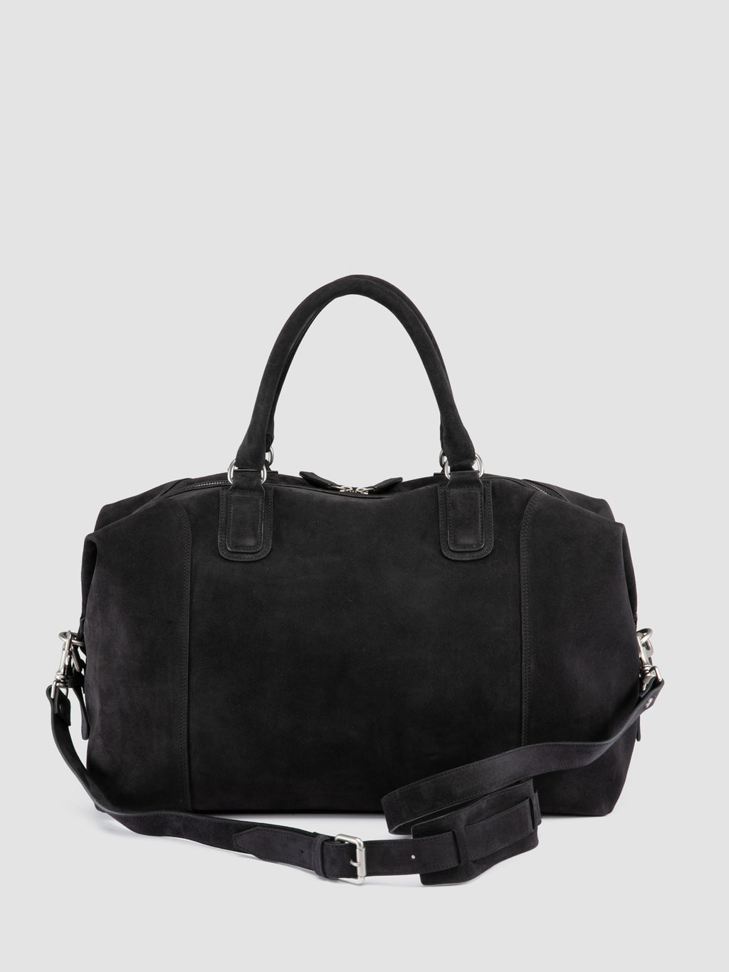 JULES 006 - Braune Reisetasche aus Wildleder - image 5,side view