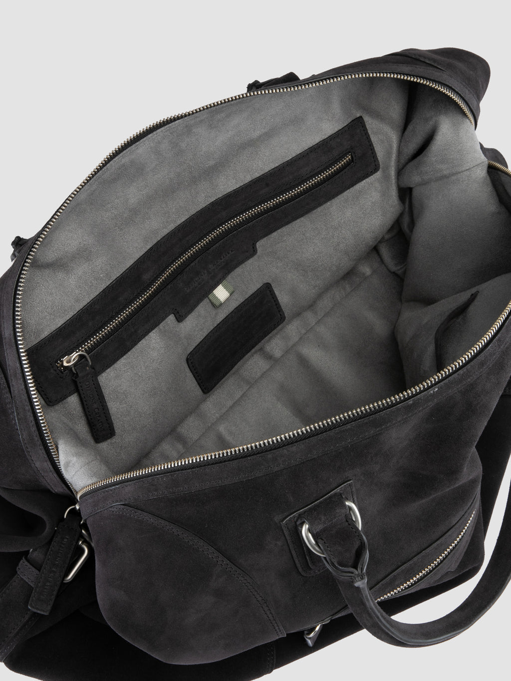 JULES 006 - Braune Reisetasche aus Wildleder - image 7,side view