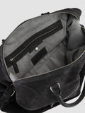 JULES 006 - Black Suede Travel Bag - thumb image 7,side view