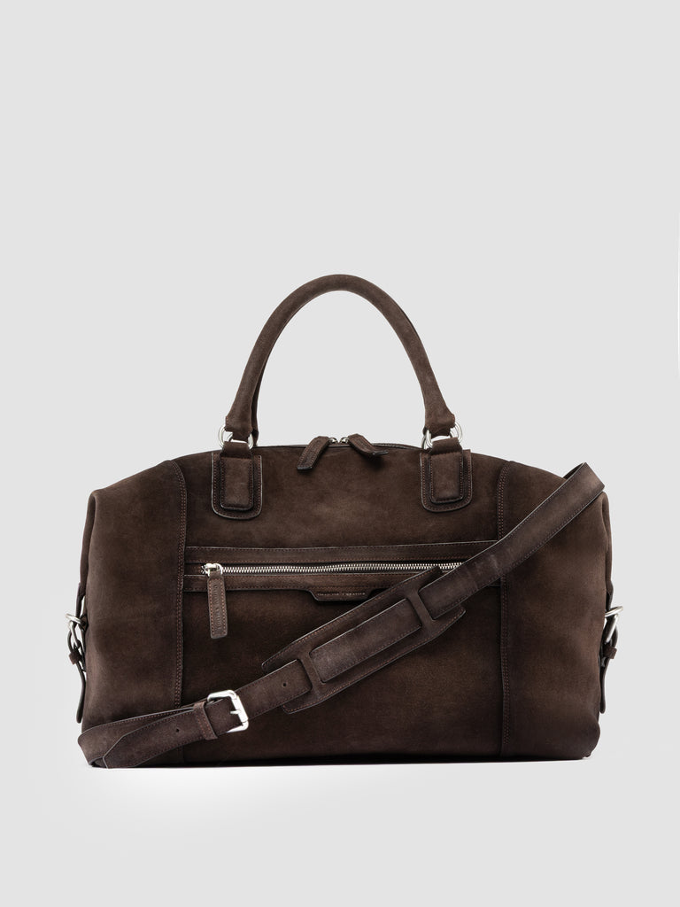 JULES 006 - Brown Suede Travel Bag