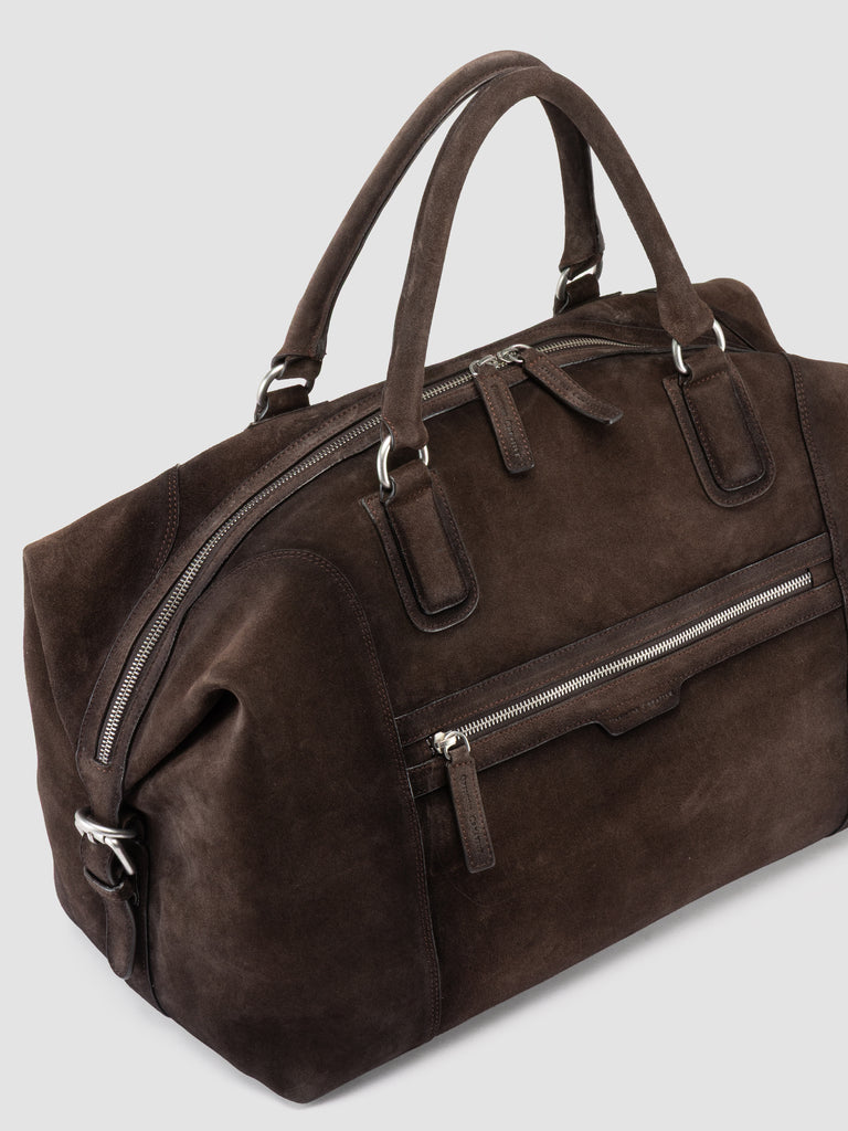 JULES 006 - Brown Suede Travel Bag