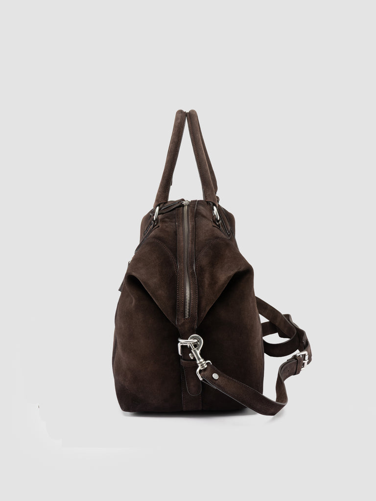 JULES 006 - Brown Suede Travel Bag