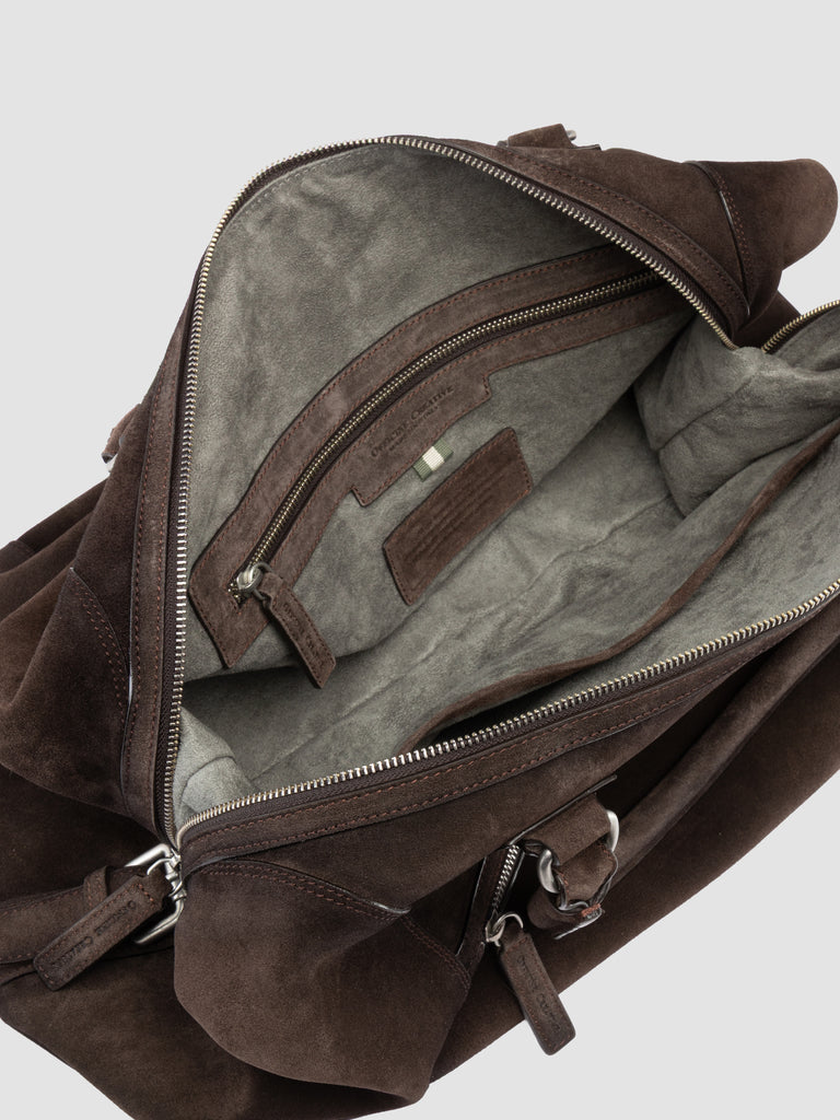 JULES 006 - Brown Suede Travel Bag