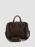 JULES 007 - Brown Suede Briefcase - thumb image 5,side view