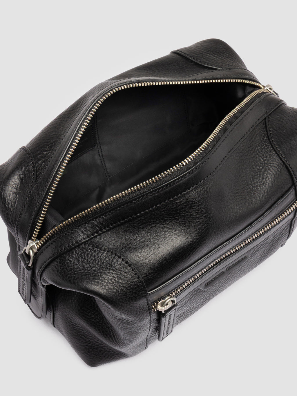 JULES 008 - Black Leather Pouch - image 6,side view