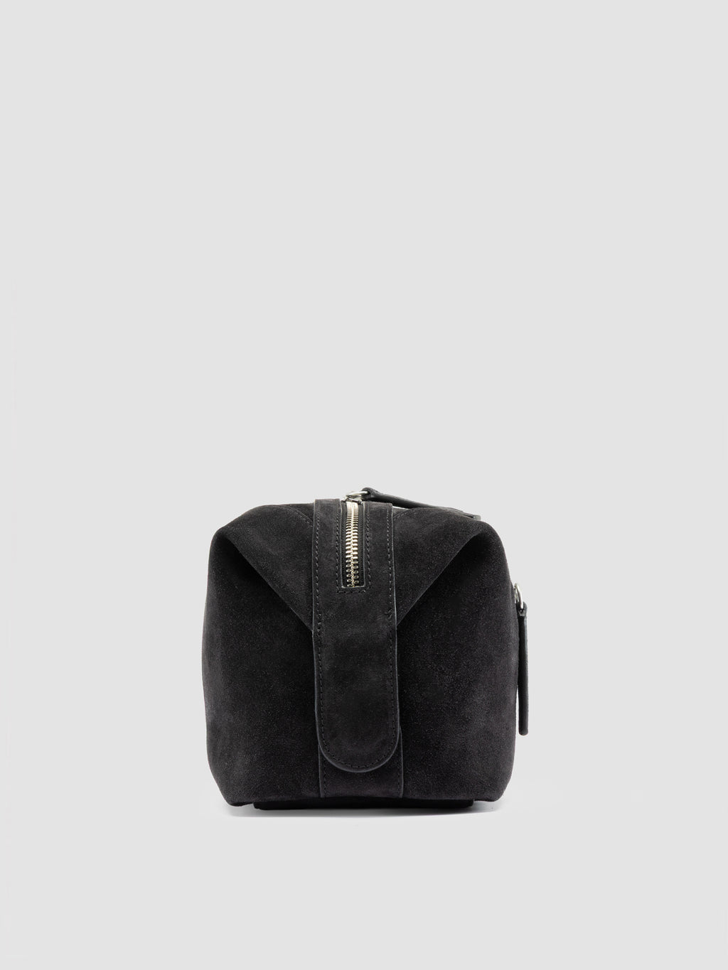 JULES 008 - Black Suede Pouch - image 3,side view