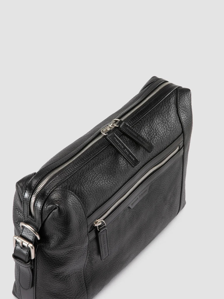 JULES 009 - Black Leather Briefcase-hover