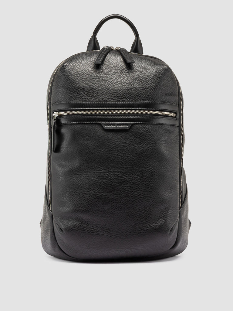 JULES 012 - Black Leather Backpack