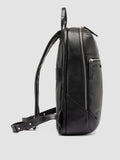 JULES 012 - Black Leather Backpack - thumb image 3,side view