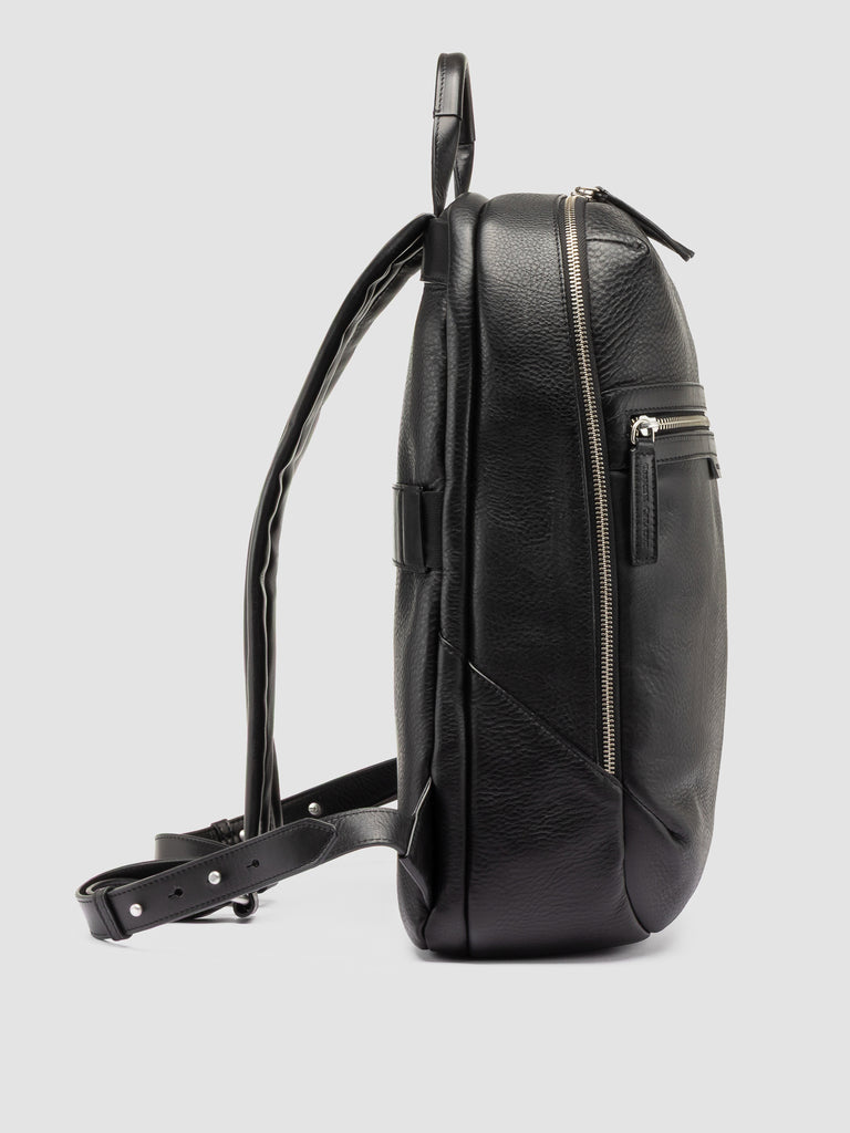 JULES 012 - Black Leather Backpack