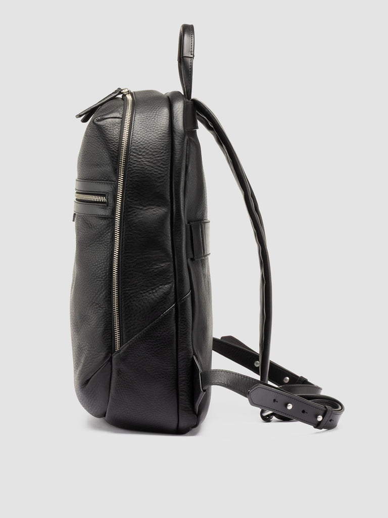 JULES 012 - Black Leather Backpack