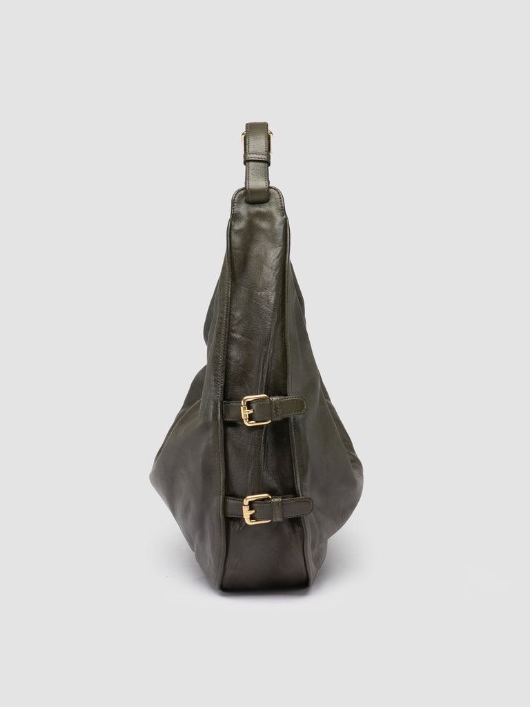 JULIE 015 - Green Leather Shoulder Bag