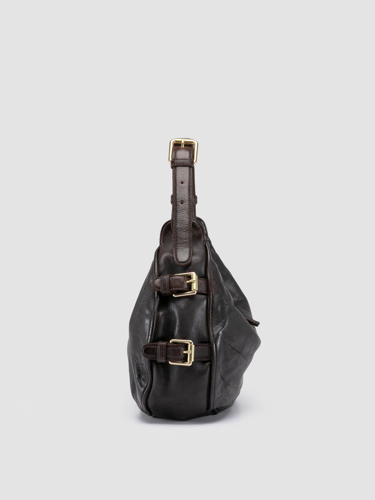 JULIE 016 - Brown Leather Shoulder Bag