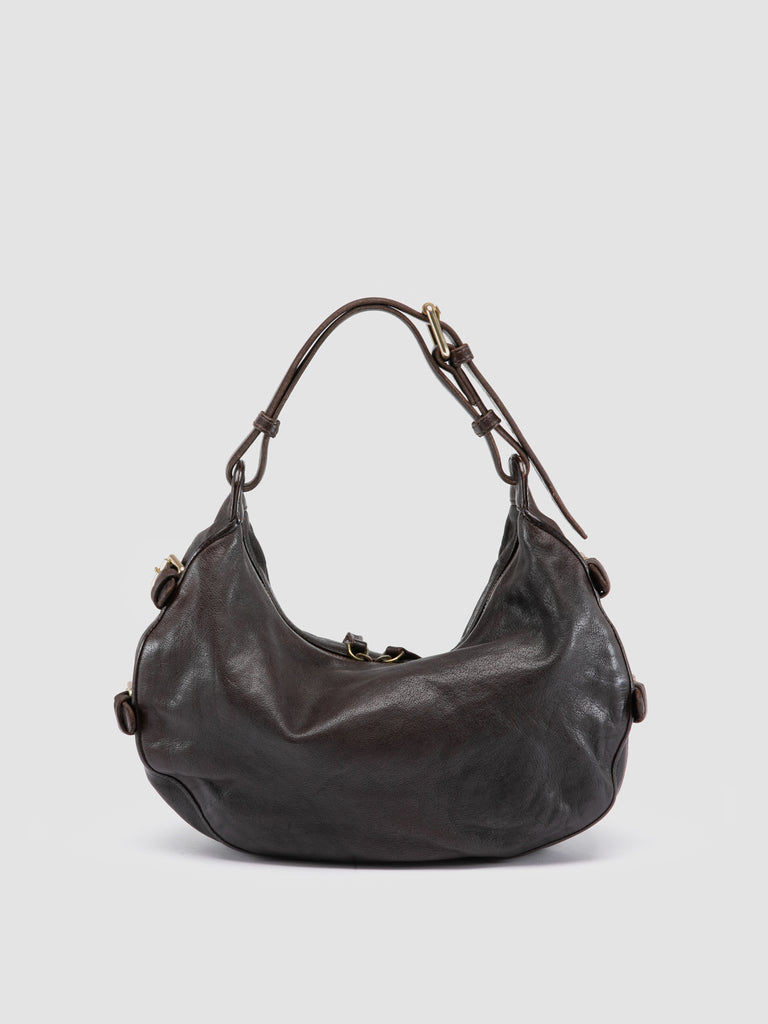 JULIE 016 - Brown Leather Shoulder Bag