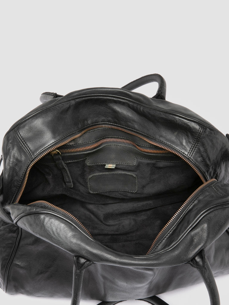JULIE 019 - Black Leather Handle Bag
