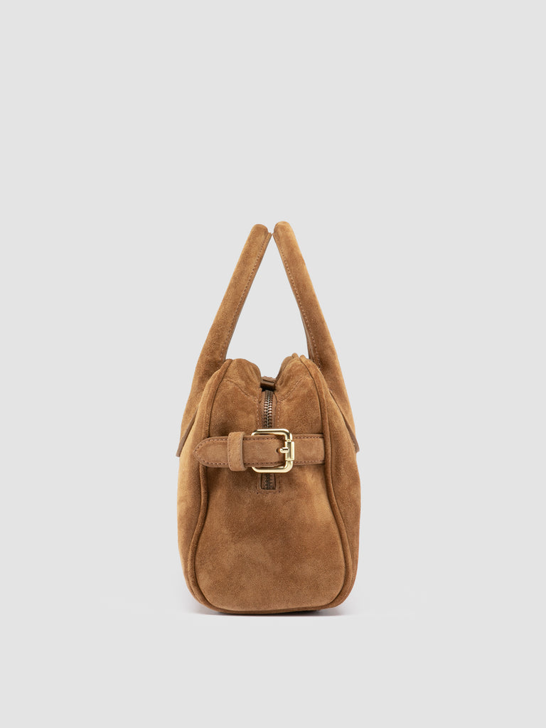 JULIE 020 - Brown Suede Handle Bag