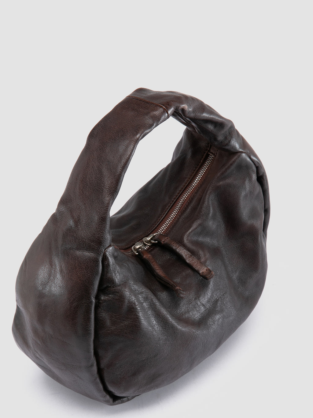 BOLINA 044 - Brown Leather Shoulder Bag - image 2,side view