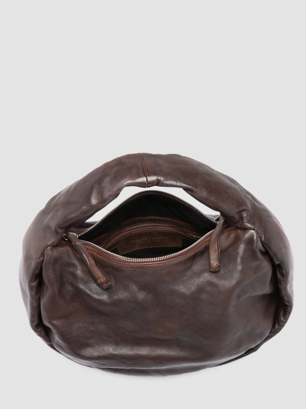 BOLINA 044 - Brown Leather Shoulder Bag - image 6,side view