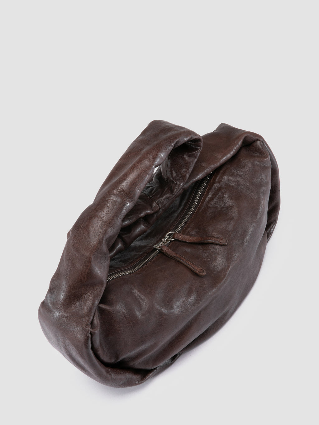 BOLINA 046 - Brown Leather Crossbody Bag - image 2,side view