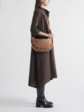 BOLINA 046 - Brown Leather Crossbody Bag - thumb image 2,side view