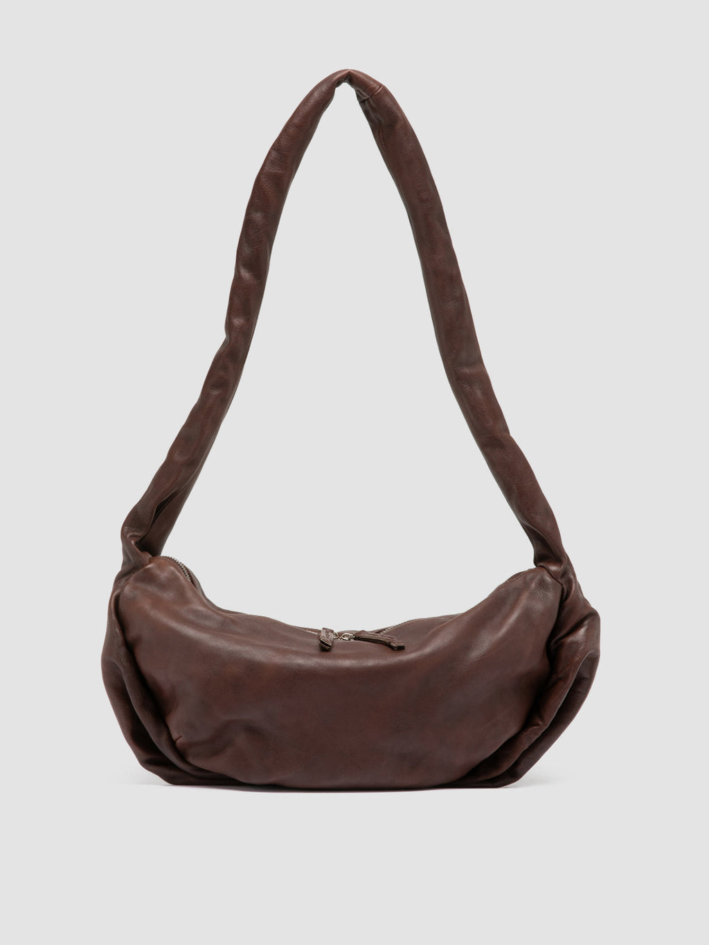BOLINA 046 - Braune Umhängetasche aus Leder - image 1,side view