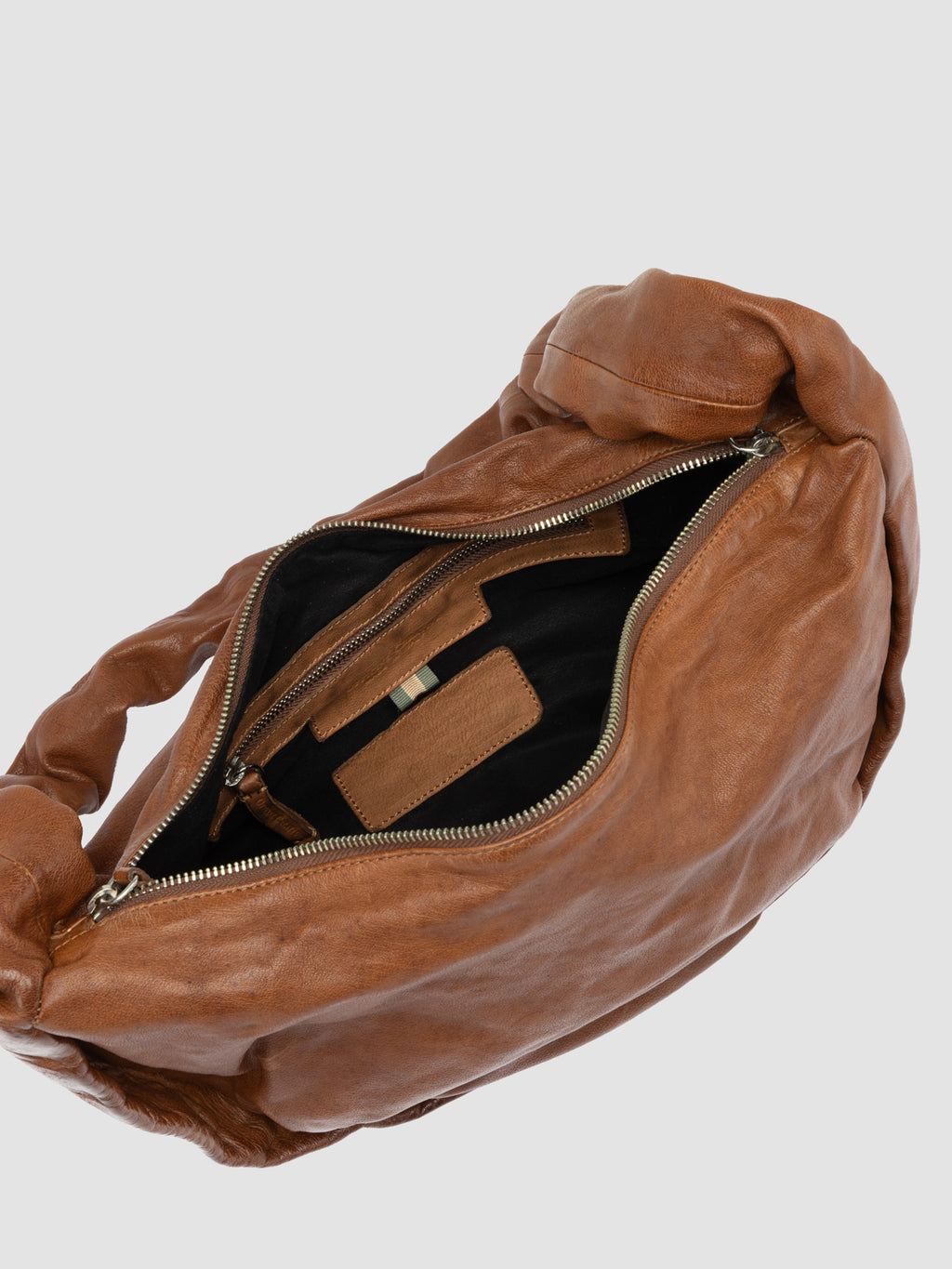 BOLINA 046 - Braune Umhängetasche aus Leder - image 6,side view